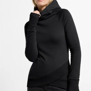 Marcella NYC Moda Women's Geneva Black Hooded Sweater